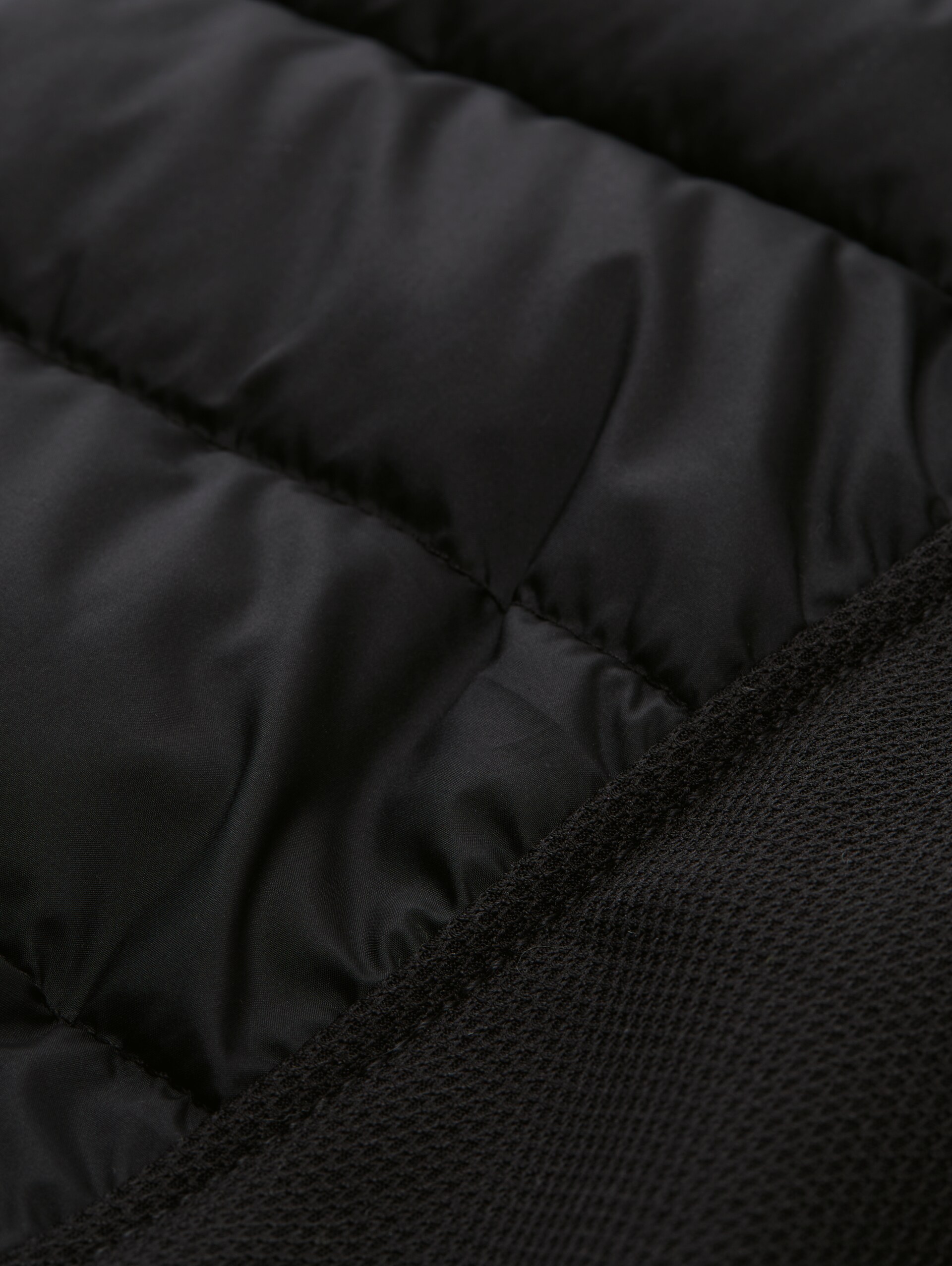Plus Size - Hybrid Steppweste mit Stehkragen - Black - Produkt-Detail-Ansicht