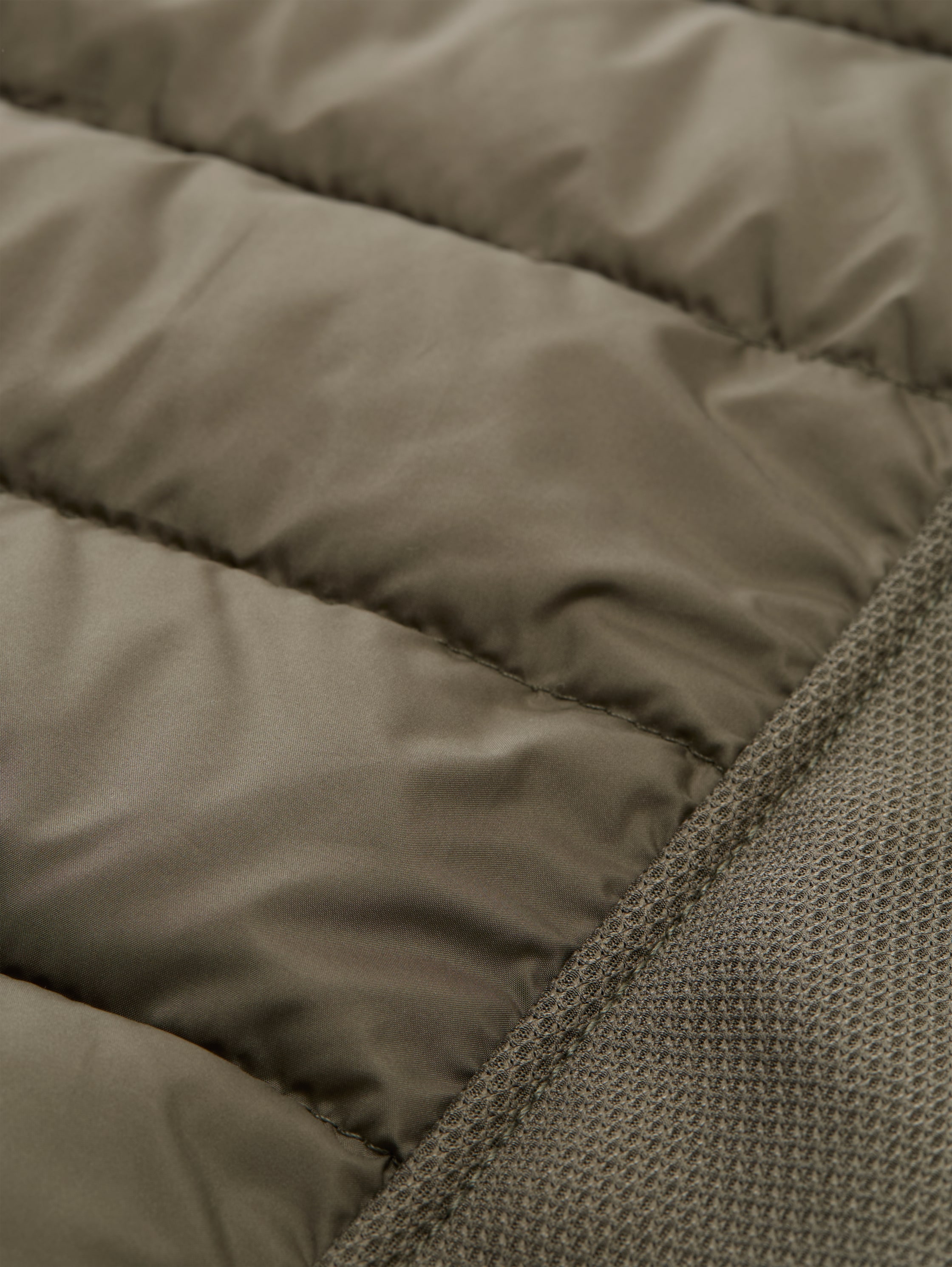 Plus Size - hybrid quilted waistcoat with stand-up collar - faded_leaf_green - 