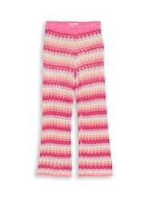 Ausgewählt, Wide Leg Strickhose mit Streifen von Tom Tailor, rosa