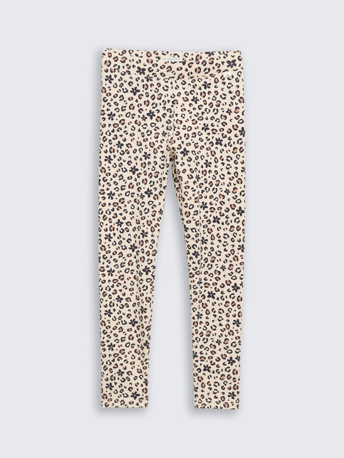 Legging met all-over print door Mini Girls, small leopard print