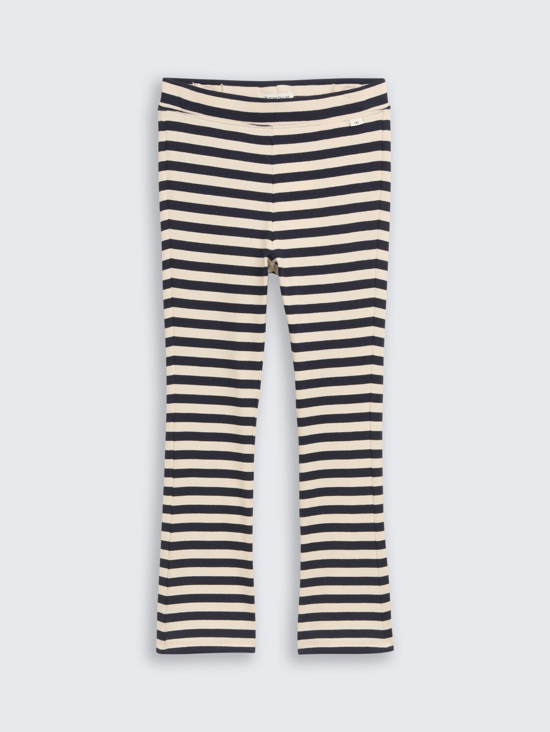 Flared Leggings mit Streifenmuster - dark blue off white stripe