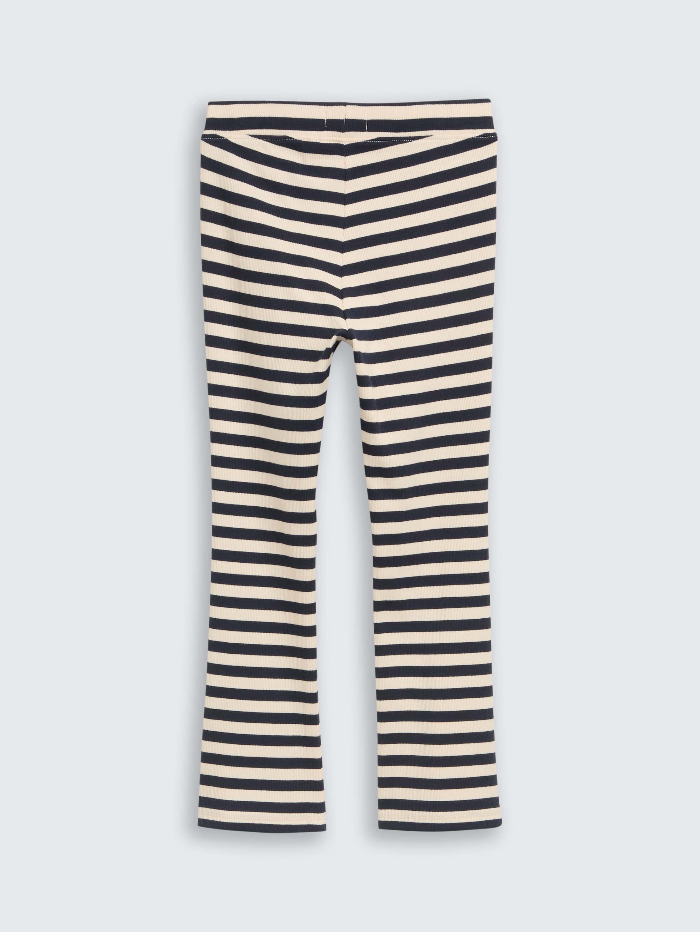 Leggings évasés à rayures - dark blue off white stripe