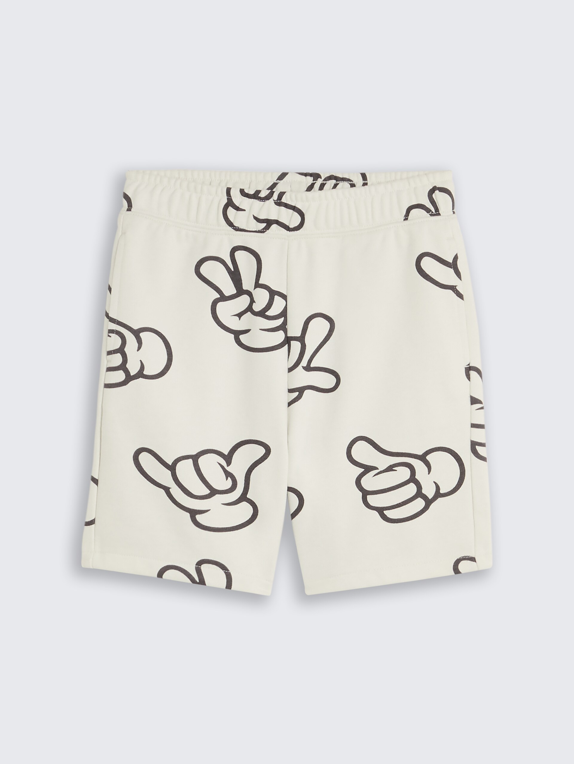 Sweatshorts met patroon - off white grey hand design