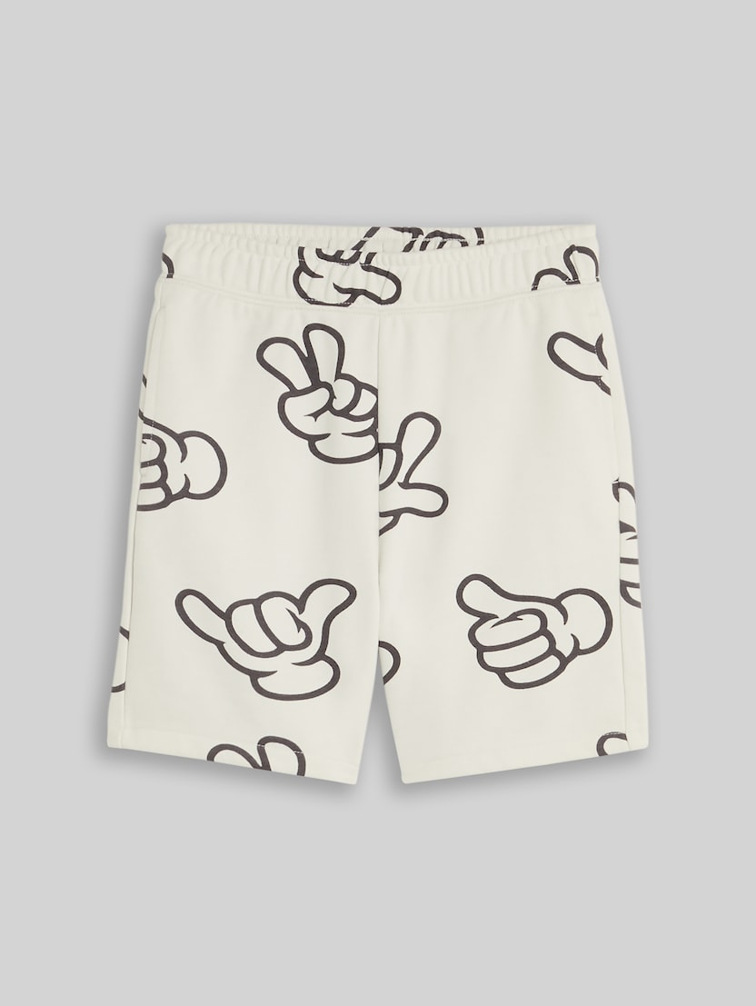 Sweat-Shorts mit Muster von Mini Boys, off white grey hand design