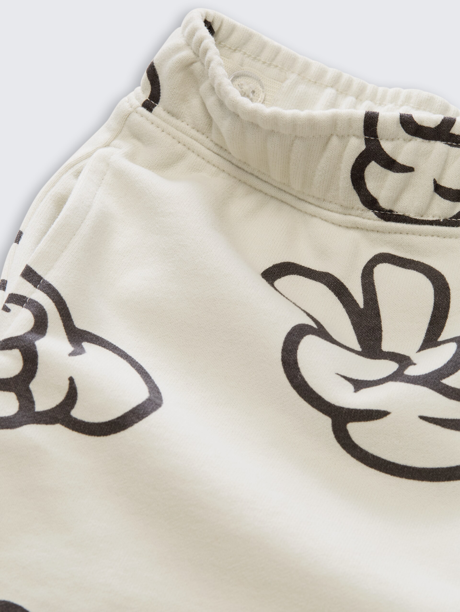 Sweatshorts met patroon - off white grey hand design