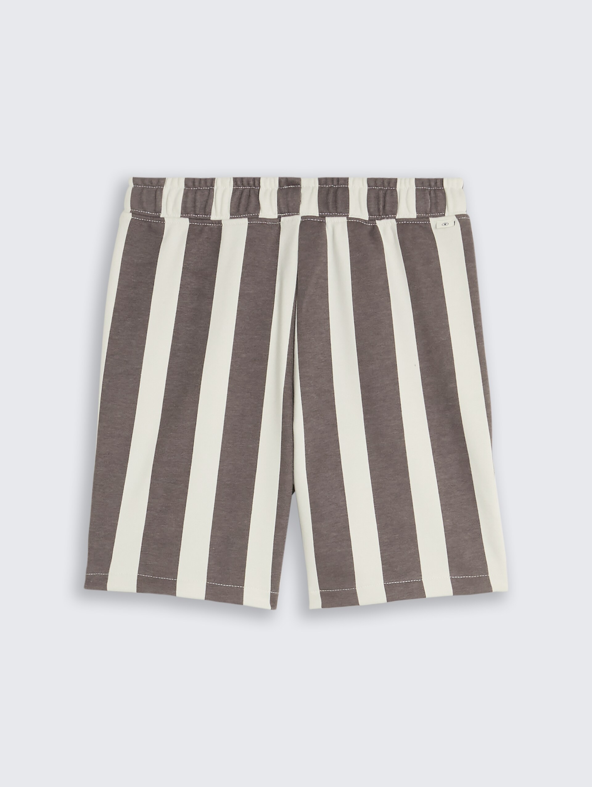 Sweatshorts met patroon - grey off white vertical stripe