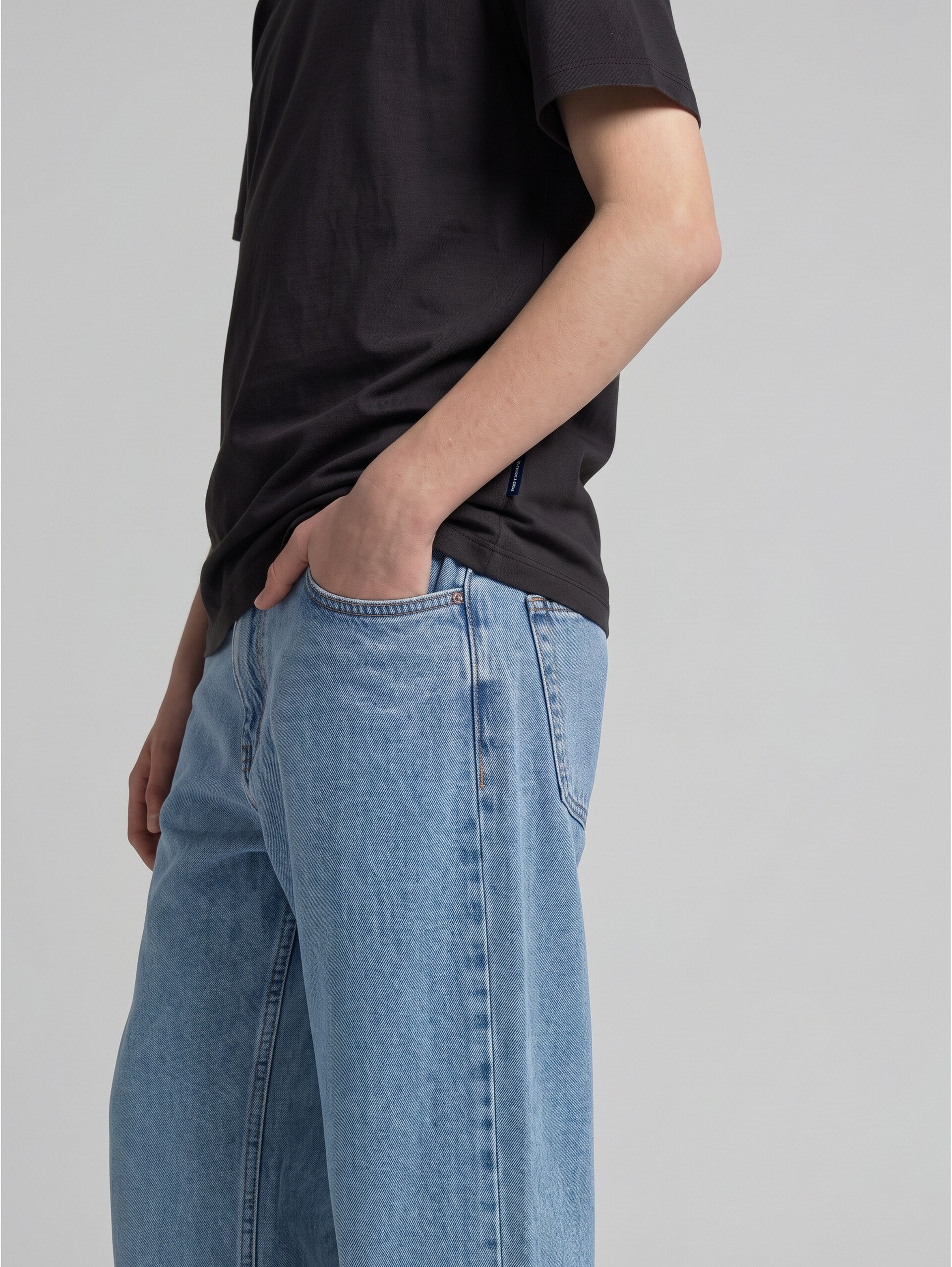 Super Baggy Fit Jeans - mid stone bright blue denim