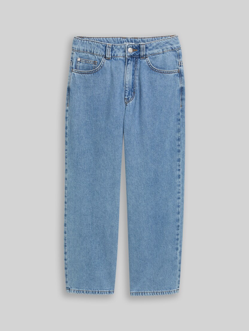 Super Baggy Fit Jeans von Teen Boys, mid stone bright blue denim