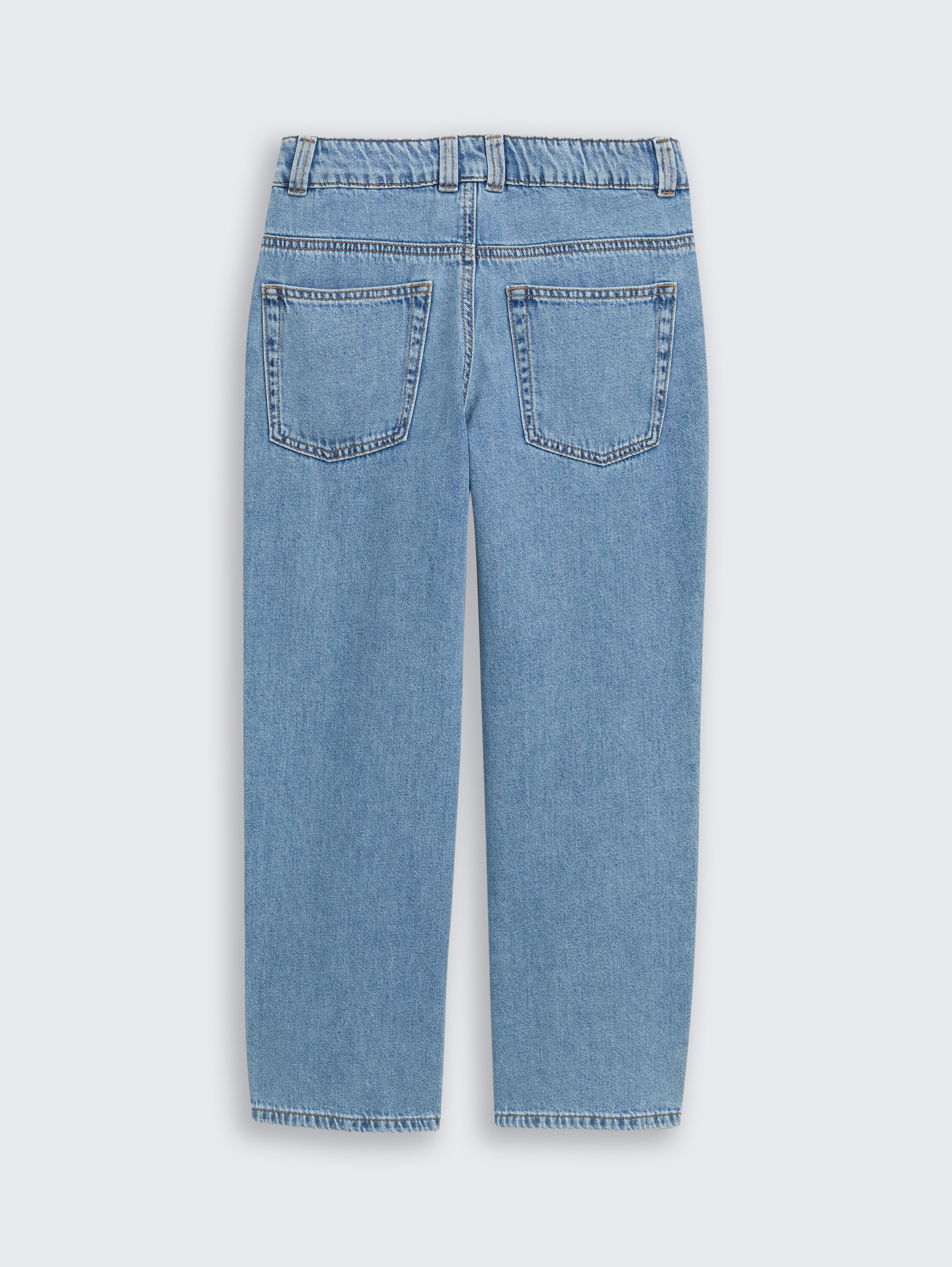Super Baggy Jeans - mid stone bright blue denim