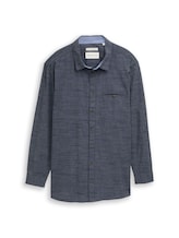 Ausgewählt, Plus Size - Regular Fit Hemd mit Turn-Up-Funktion von Tom Tailor, blau
