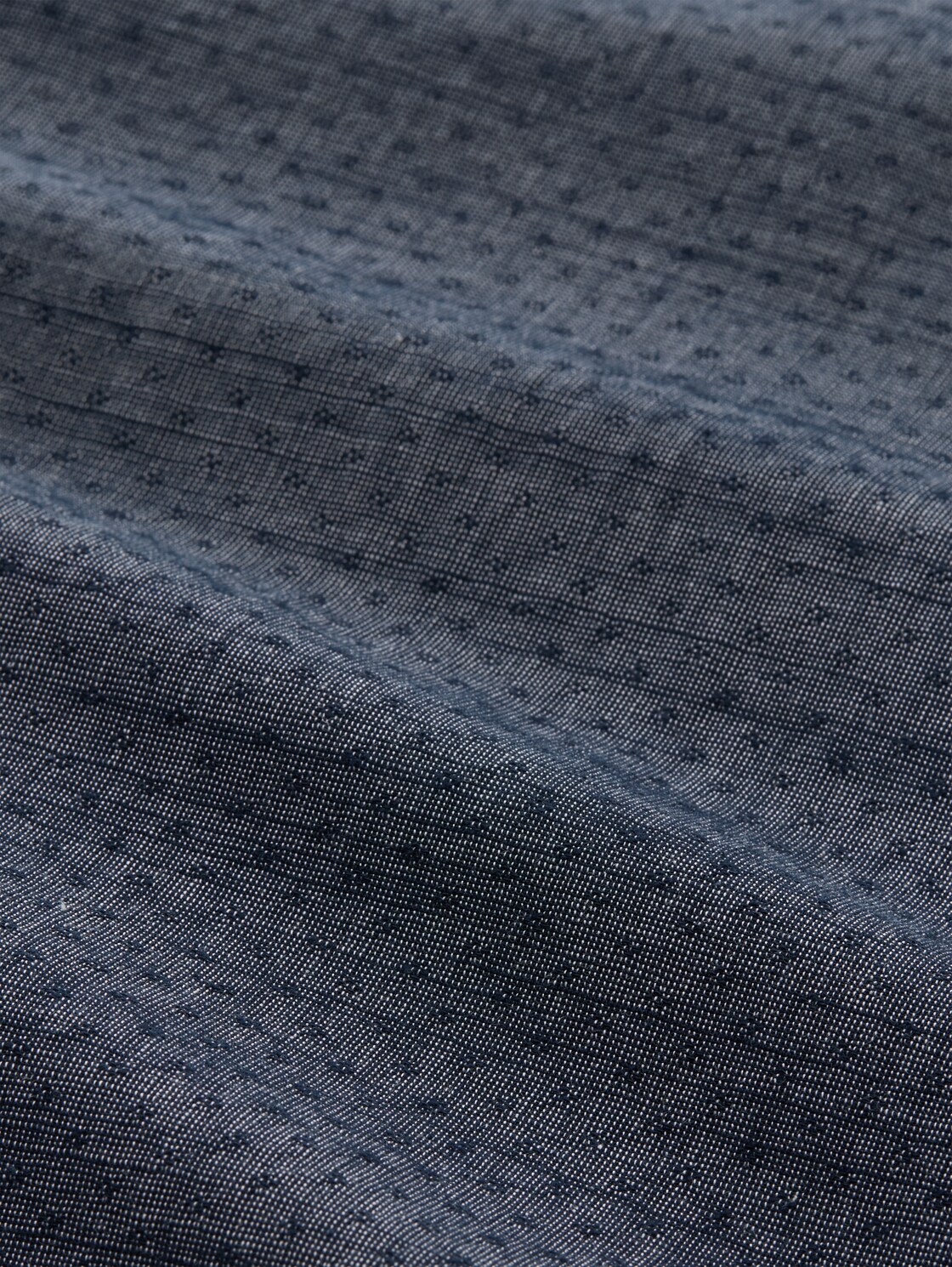 Plus Size - Regular Fit Hemd mit Turn-Up-Funktion - navy blue structure - Material-Ansicht