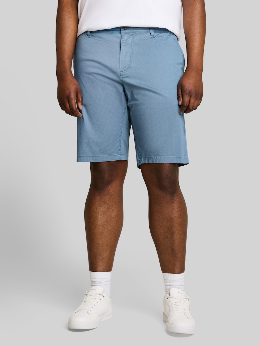 Plus Size - Slim Chino Shorts von Men Plus Size, blue mini geometric print