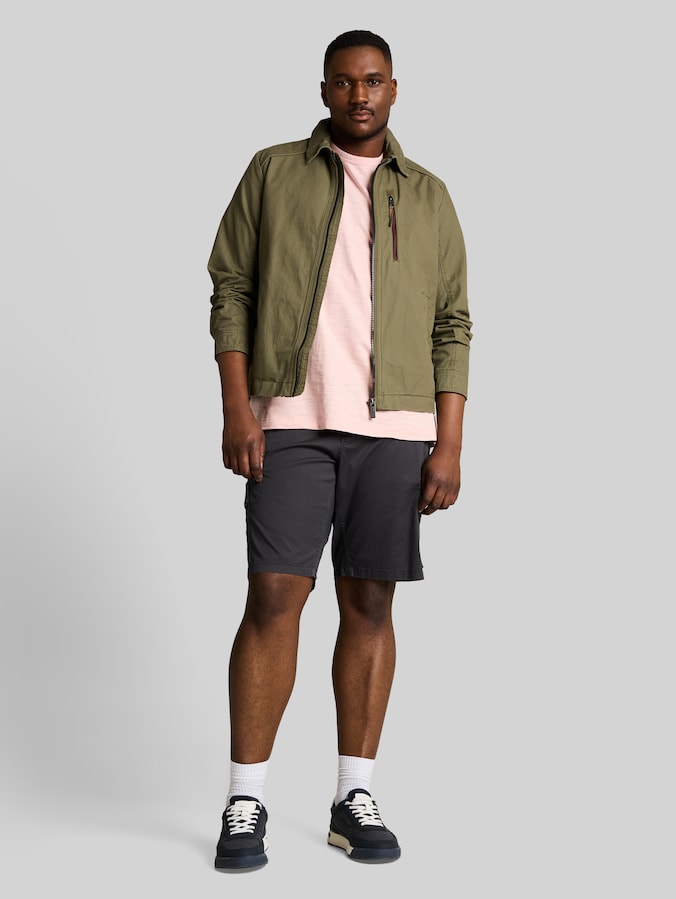 Plus Size - TTPLUS REGULAR Short cargo par Men Plus Size, grey mini geometric print