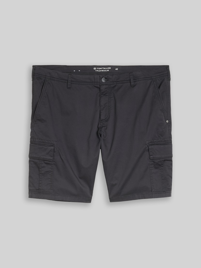 Plus Size - TTPLUS REGULAR Cargo Shorts by Men Plus Size, grey mini geometric print