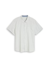 Ausgewählt, Plus Size - Regular Fit Kurzarmhemd aus Baumwolle von Tom Tailor, weiß