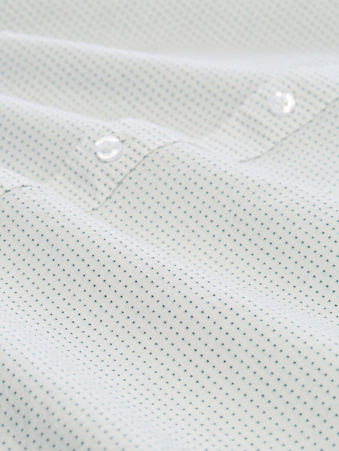 Plus Size - Regular Fit Kurzarmhemd aus Baumwolle - gardenia white dot structure - Material-Ansicht