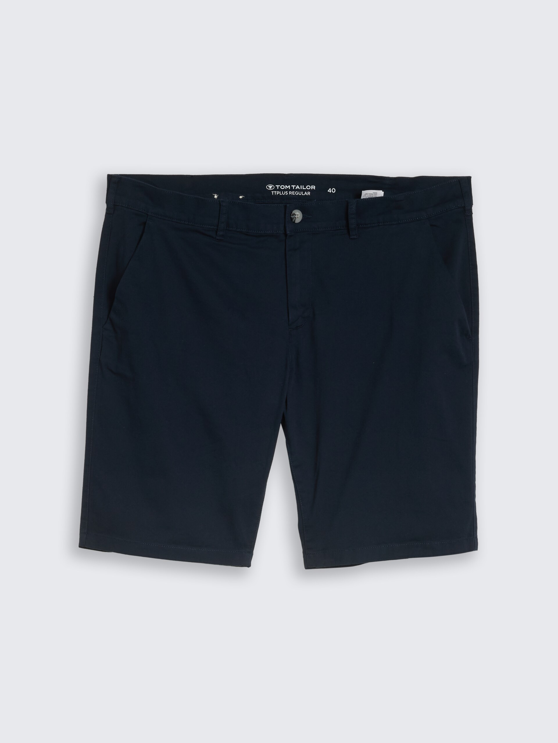 Plus Size - Slim chino short - sky captain blue - Product vooraanzicht