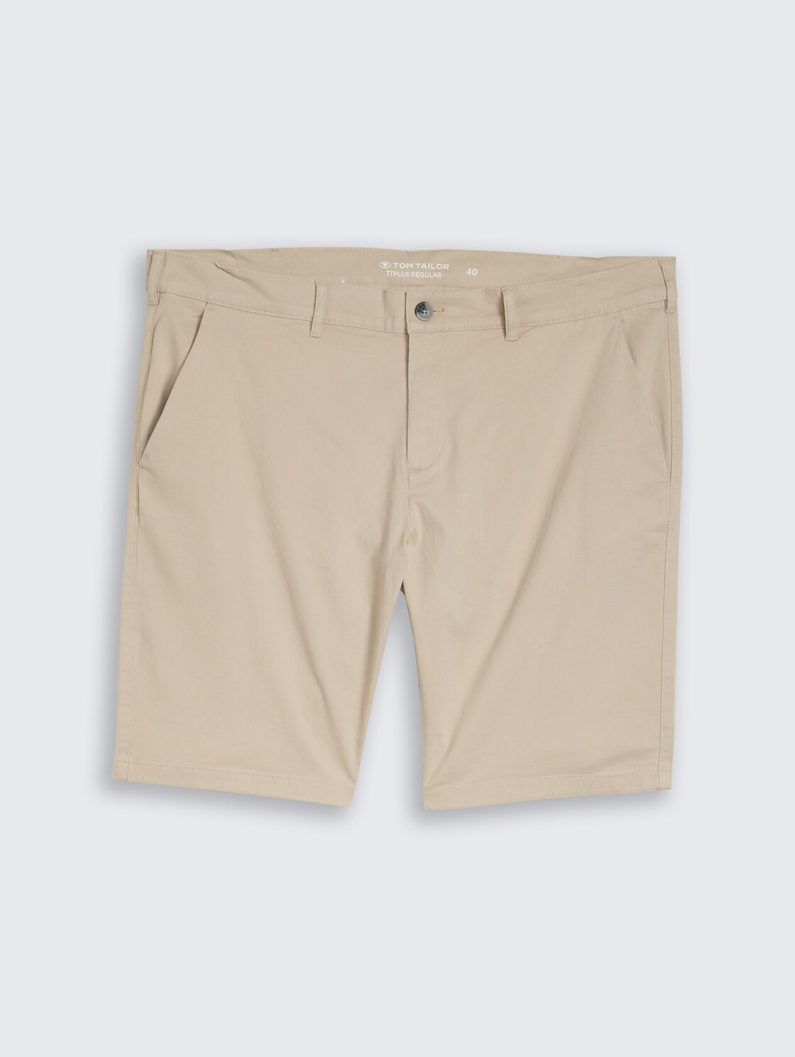 Plus Size - Slim Chino Shorts - Cashew Beige - Vorder-Produkt-Ansicht