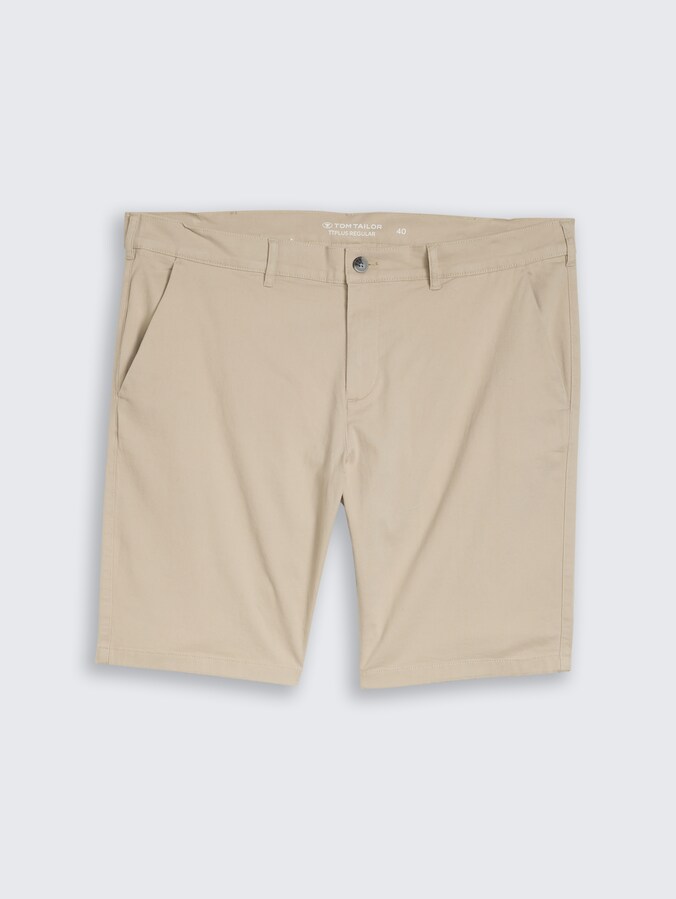 Plus Size - Slim Chino Shorts von Men Plus Size, Cashew Beige