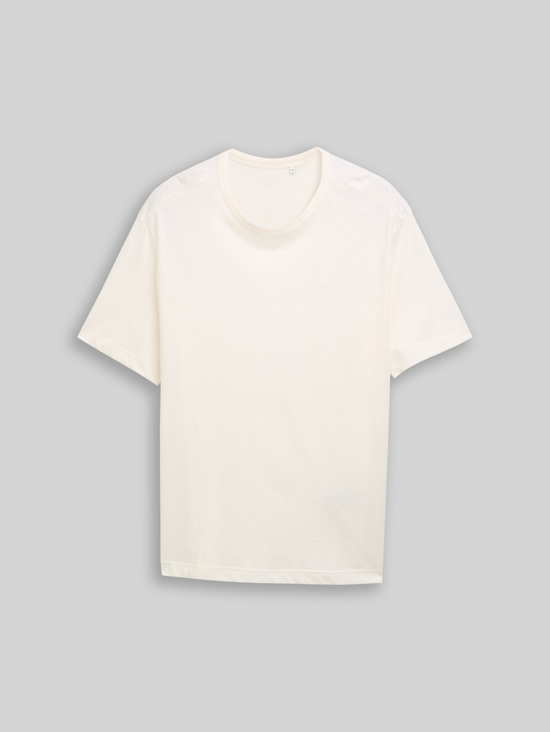 Plus Size - Basic T-Shirt aus Baumwolle - Gardenia White - Vorder-Produkt-Ansicht
