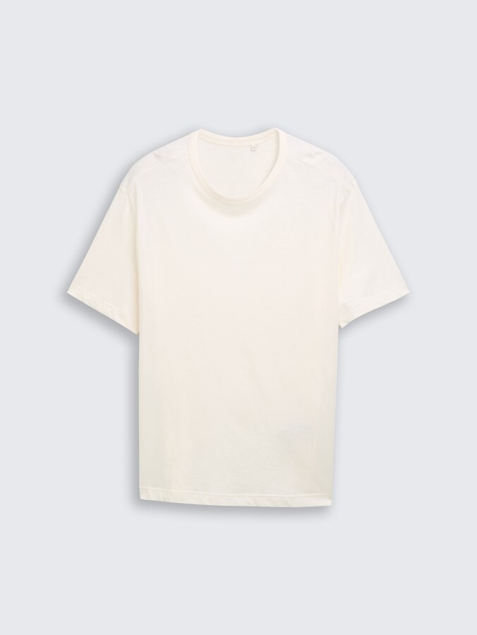 Plus Size - Basic T-Shirt aus Baumwolle von Men Plus Size, Gardenia White