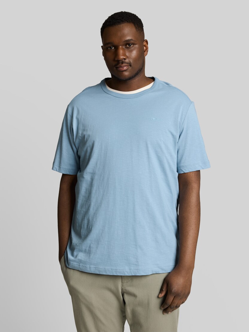 Plus Size - Basic T-Shirt aus Baumwolle von Men Plus Size, mountain spring blue