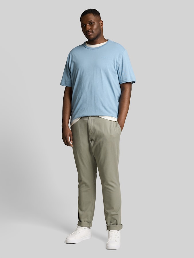 Plus Size - Basic T-Shirt aus Baumwolle von Men Plus Size, mountain spring blue