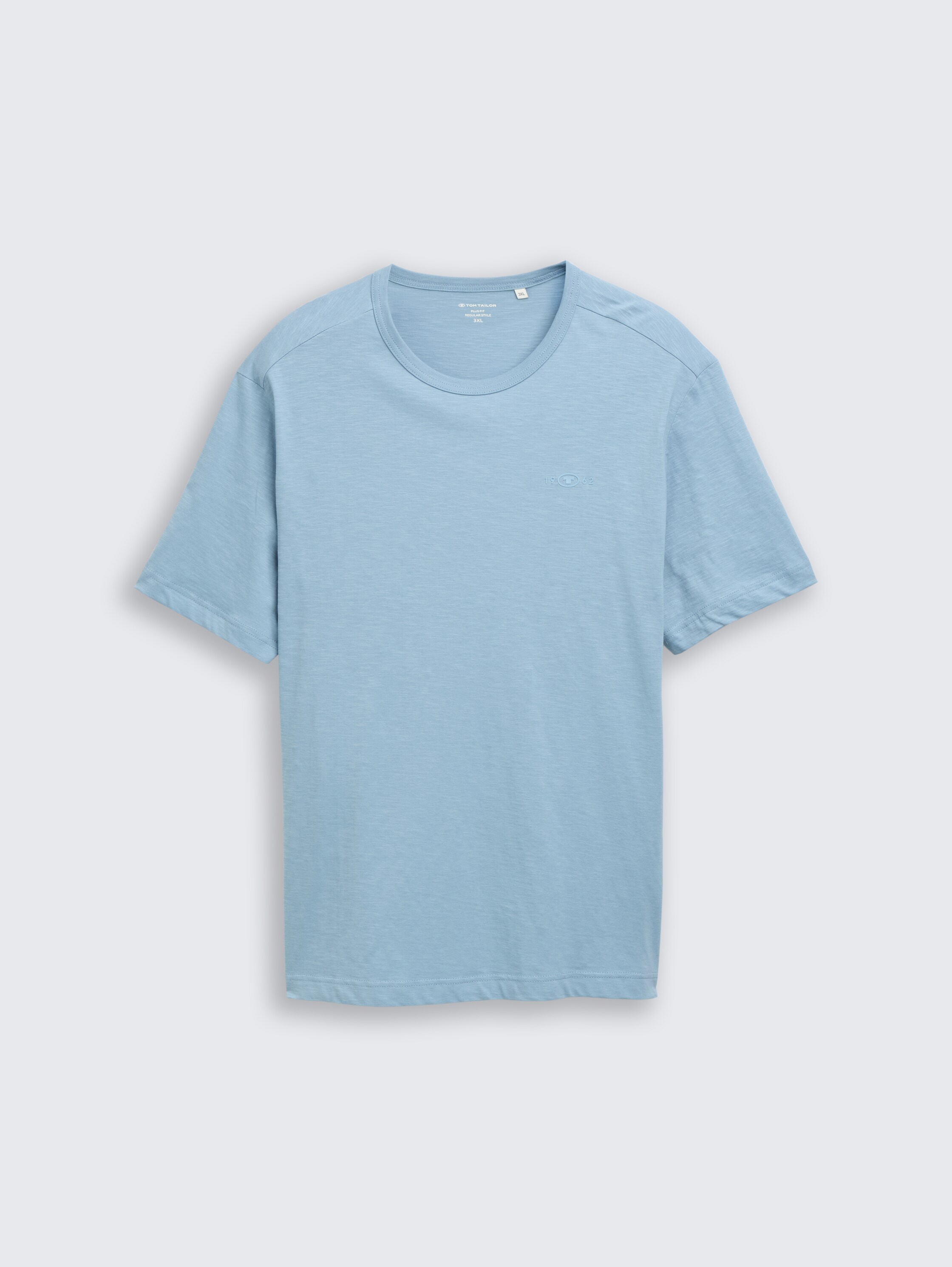 Plus Size - Basic T-Shirt aus Baumwolle - mountain spring blue - Vorder-Produkt-Ansicht