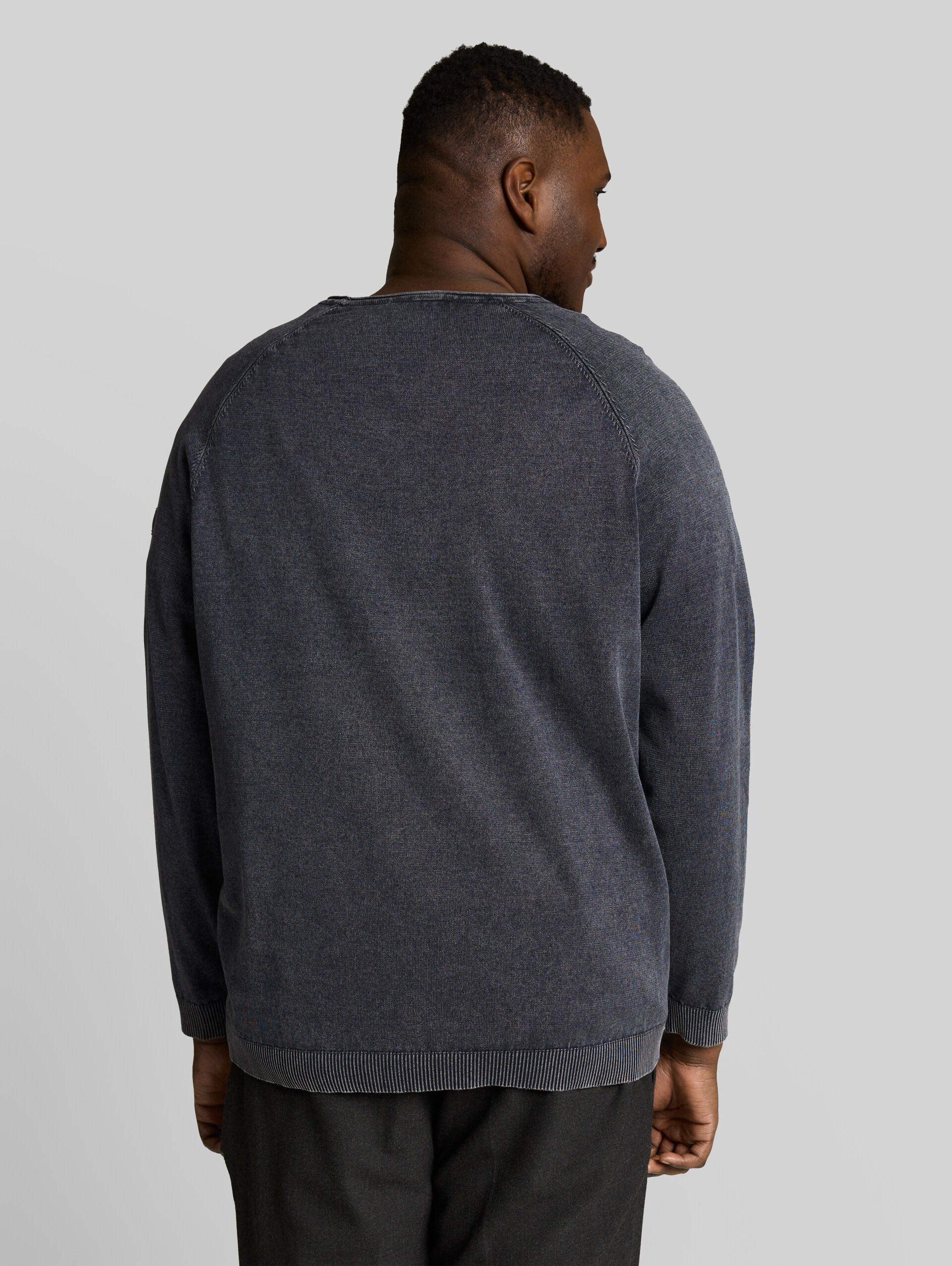 Plus Size - Pull en maille en coton - sky captain blue