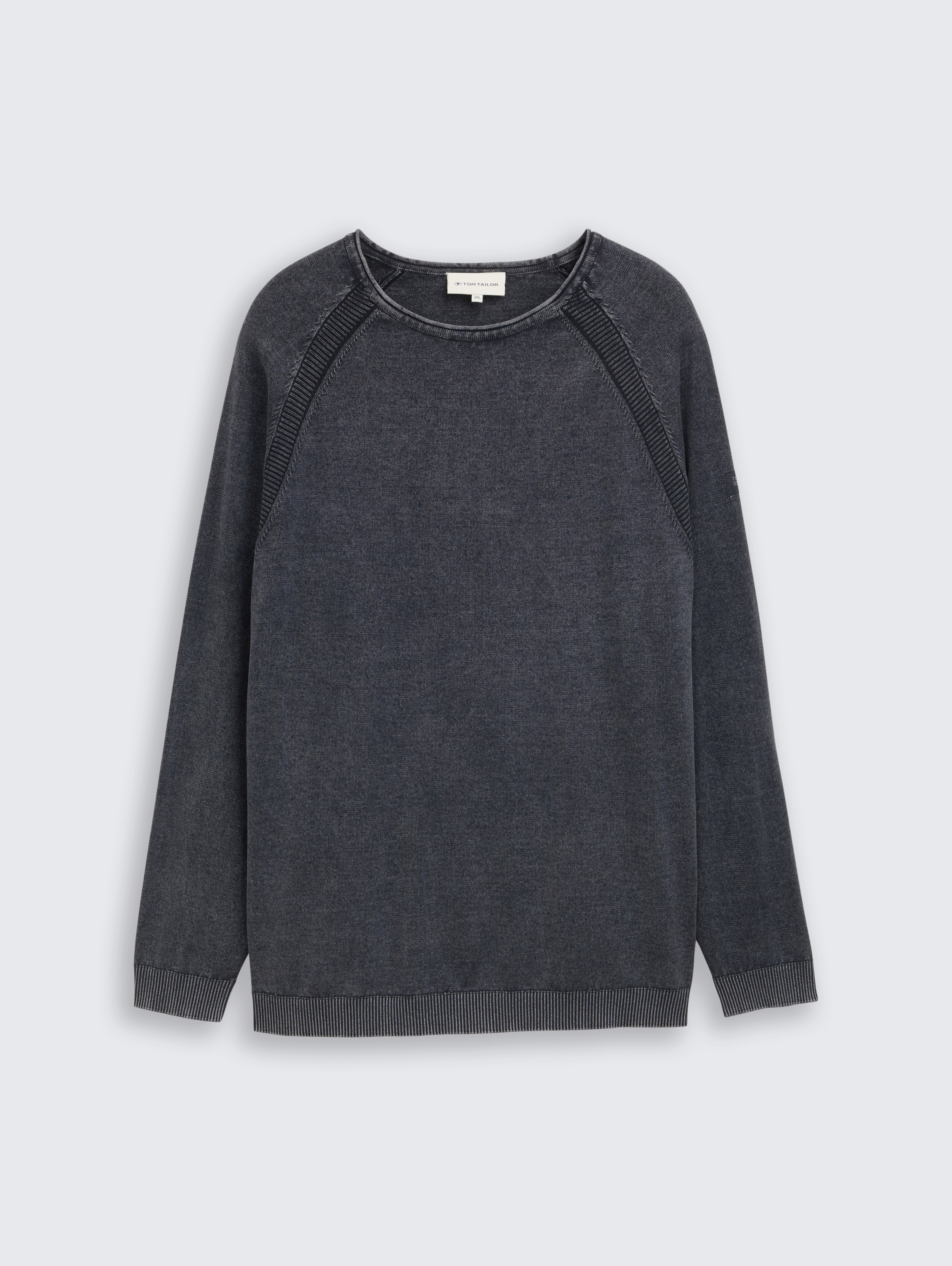 Plus Size - Strickpullover aus Baumwolle von Men Plus Size, sky captain blue