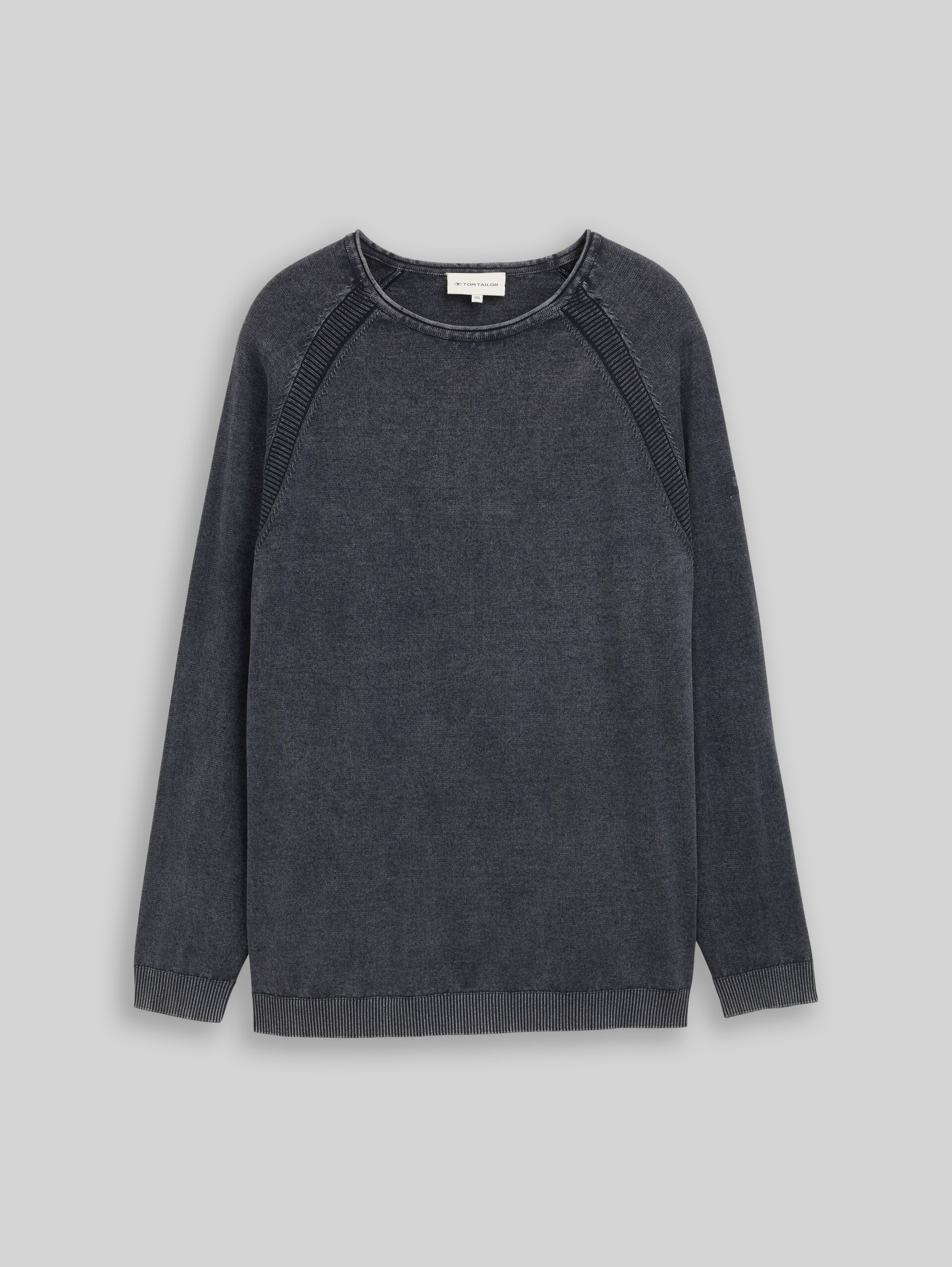 Plus Size - Pull en maille en coton - sky captain blue