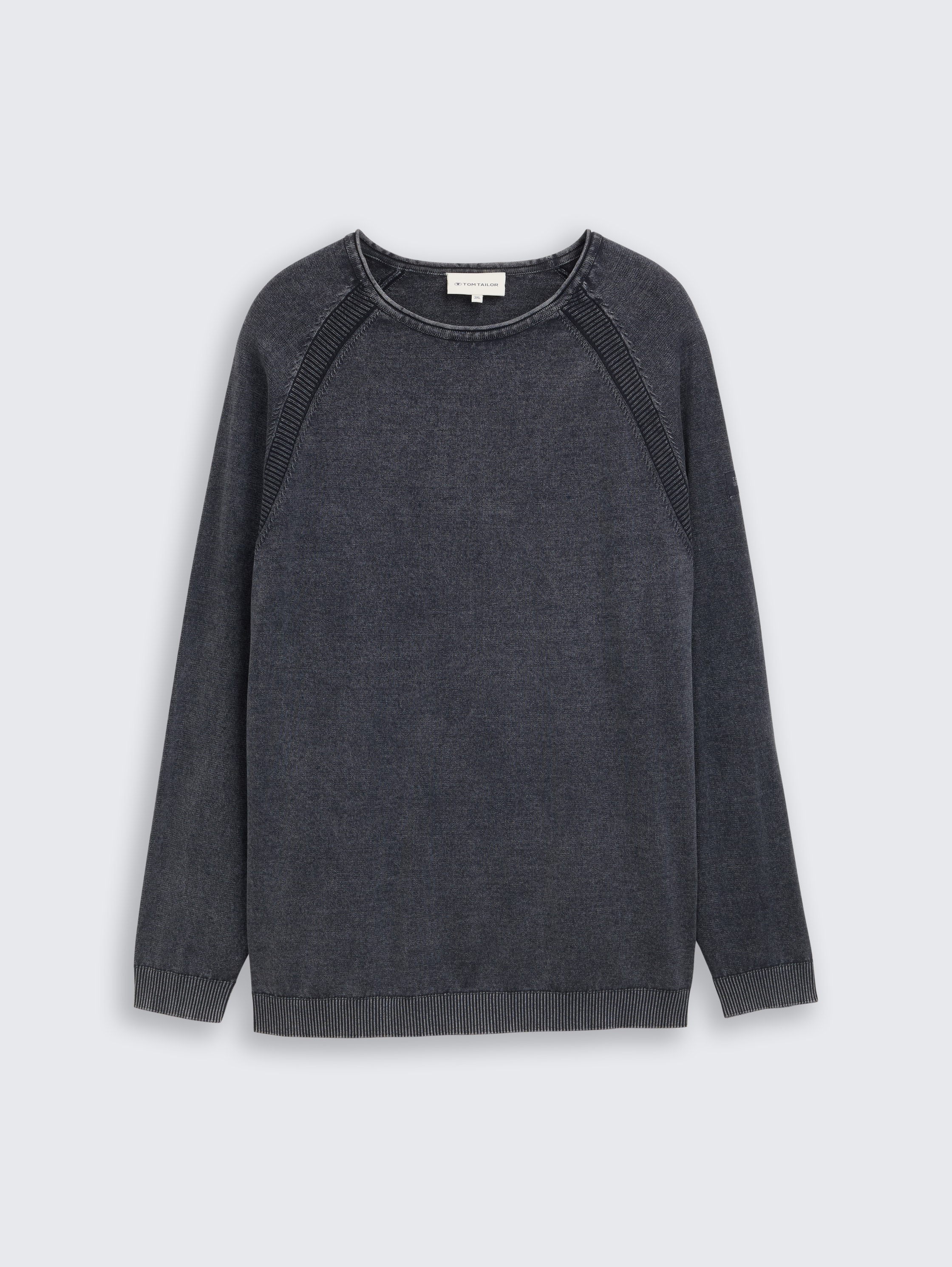 Plus Size - Strickpullover aus Baumwolle - sky captain blue