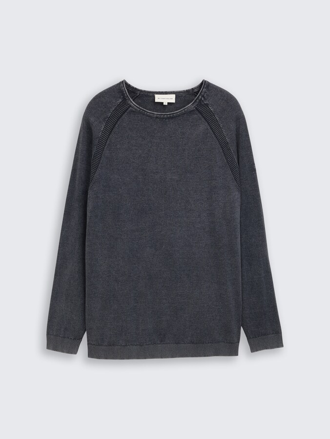 Plus Size - Strickpullover aus Baumwolle von Men Plus Size, sky captain blue