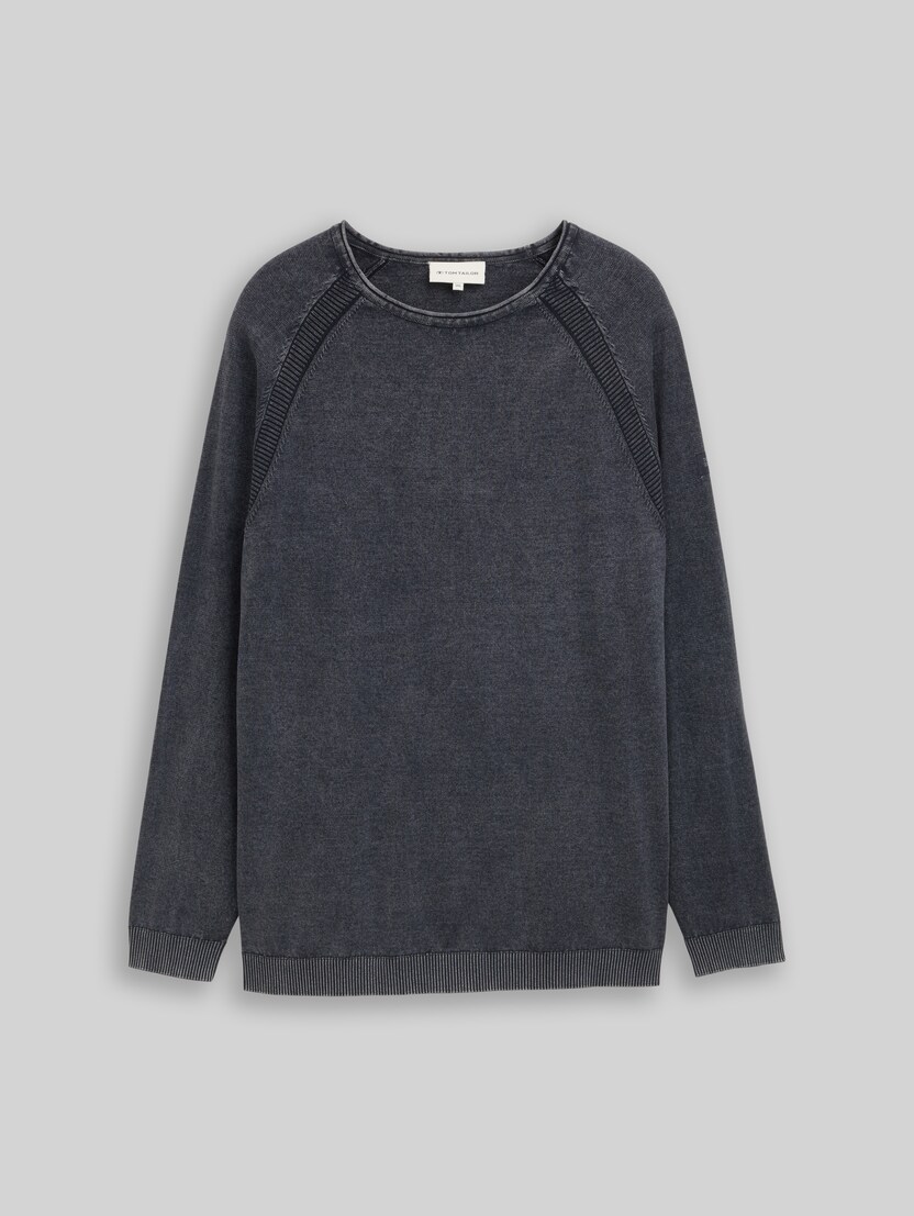 Plus Size – cotton jumper by Men Plus Size, sky captain blue