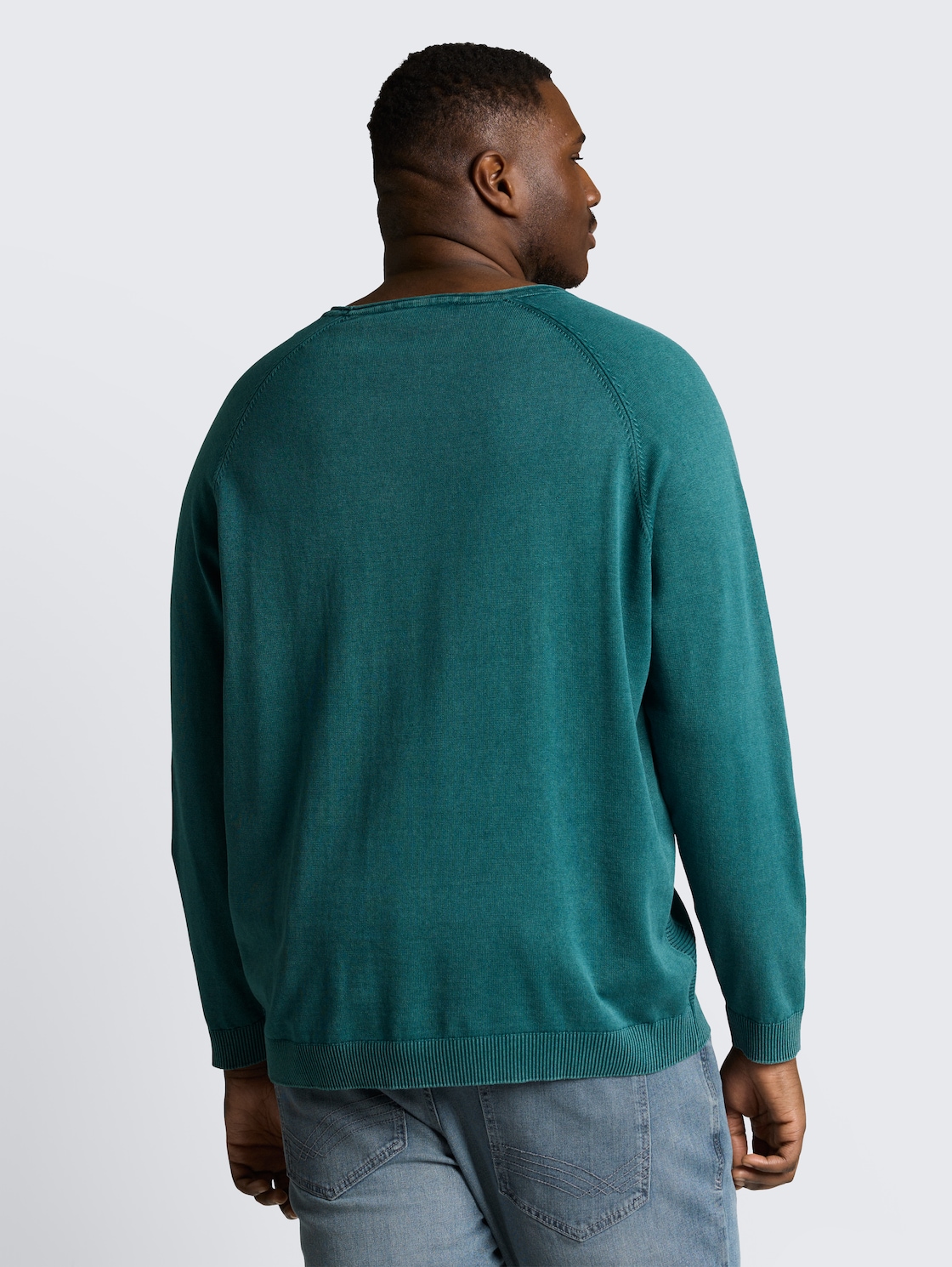 Plus Size - Strickpullover aus Baumwolle - Deep Meadow Green
