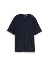 Ausgewählt, Plus Size - T-Shirt mit Logo-Stickerei von Tom Tailor, blau