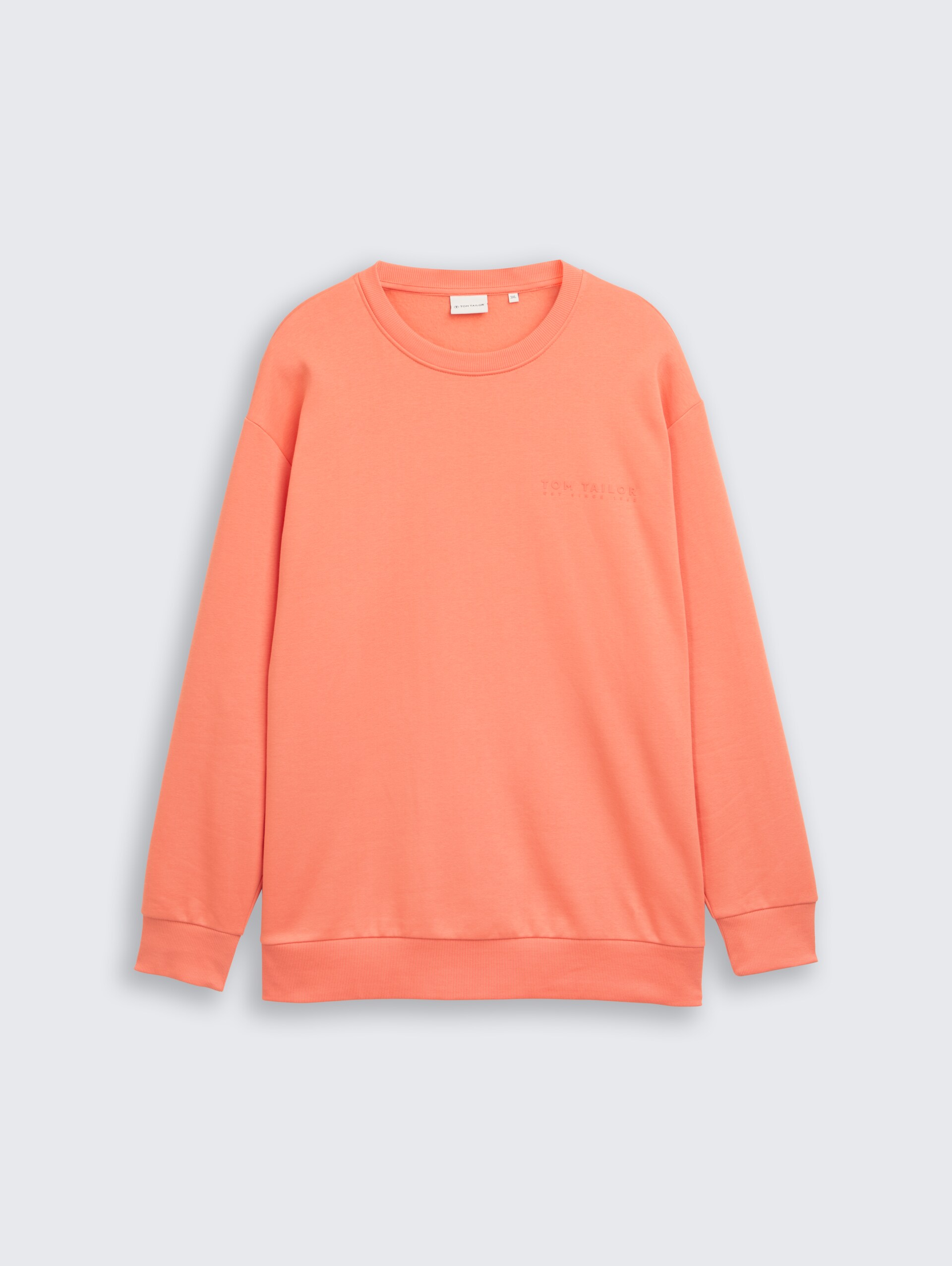 Plus Size - Sweatshirt mit Logo-Print - Wild Coral - Vorder-Produkt-Ansicht