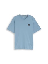 Ausgewählt, Plus Size - T-Shirt aus Baumwolle mit Logo-Badge von Tom Tailor, blau