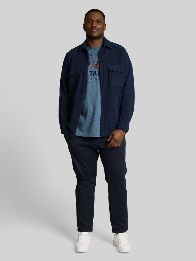 Plus Size - T-shirt avec logo imprimé par Men Plus Size, spring blue navy injected