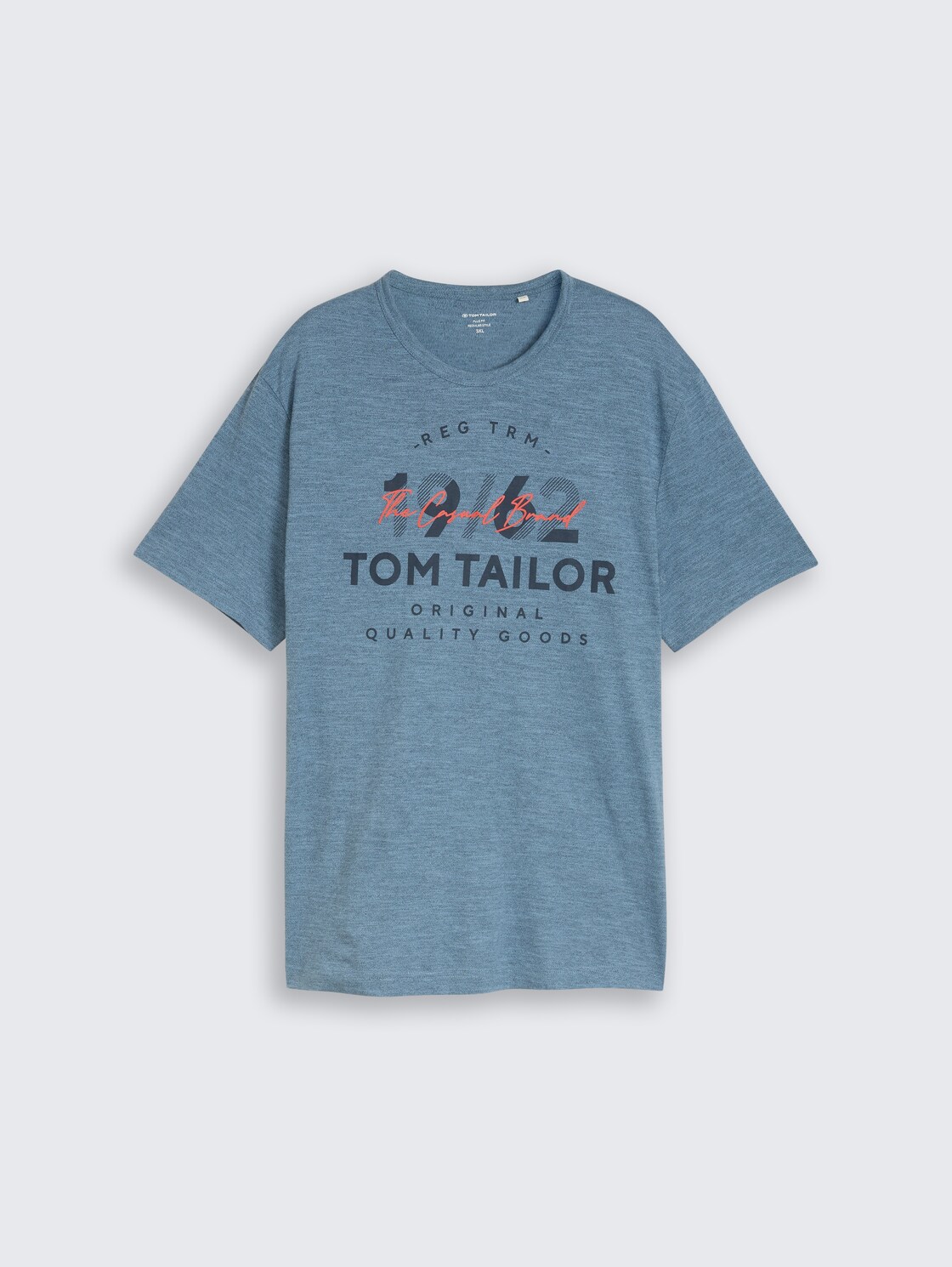 Plus Size - T-Shirt mit Logo-Print - spring blue navy injected - Vorder-Produkt-Ansicht