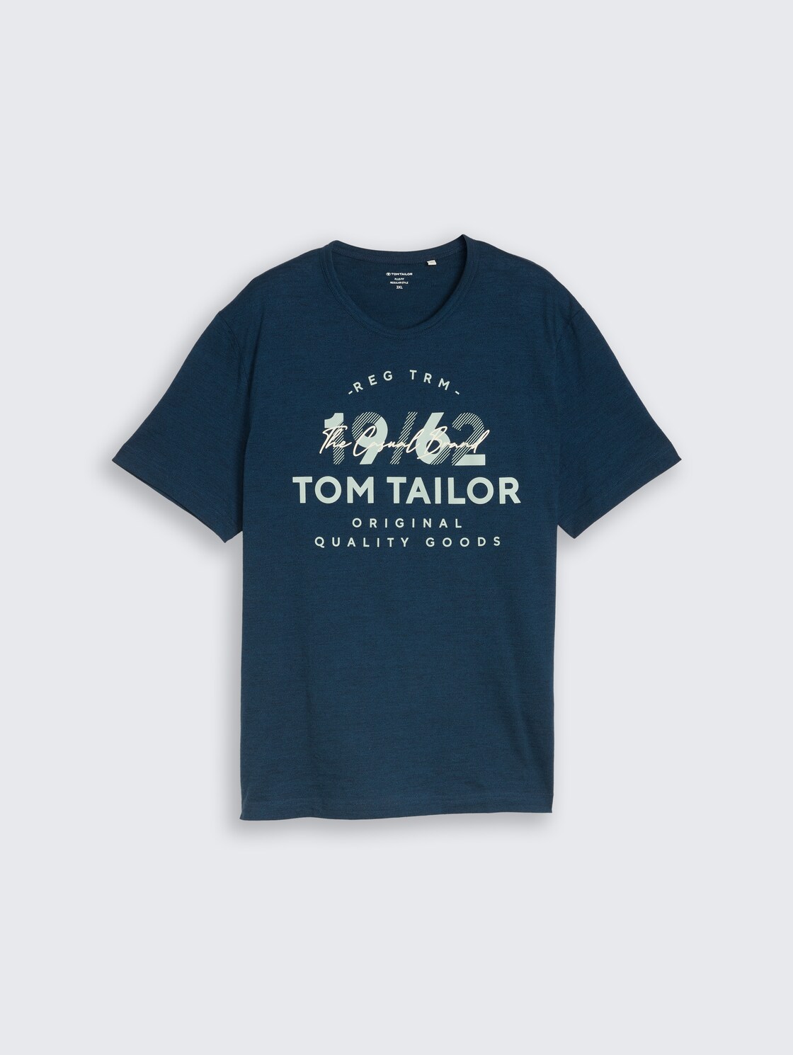 Plus Size - T-Shirt mit Logo-Print - navy blue petrol injected - Vorder-Produkt-Ansicht