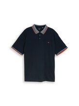 Niet geselecteerd, Plus Size - Piqué poloshirt met logo-print door , blauw