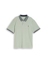 Ausgewählt, Plus Size - Piqué Poloshirt mit Logo-Print von Tom Tailor, grün