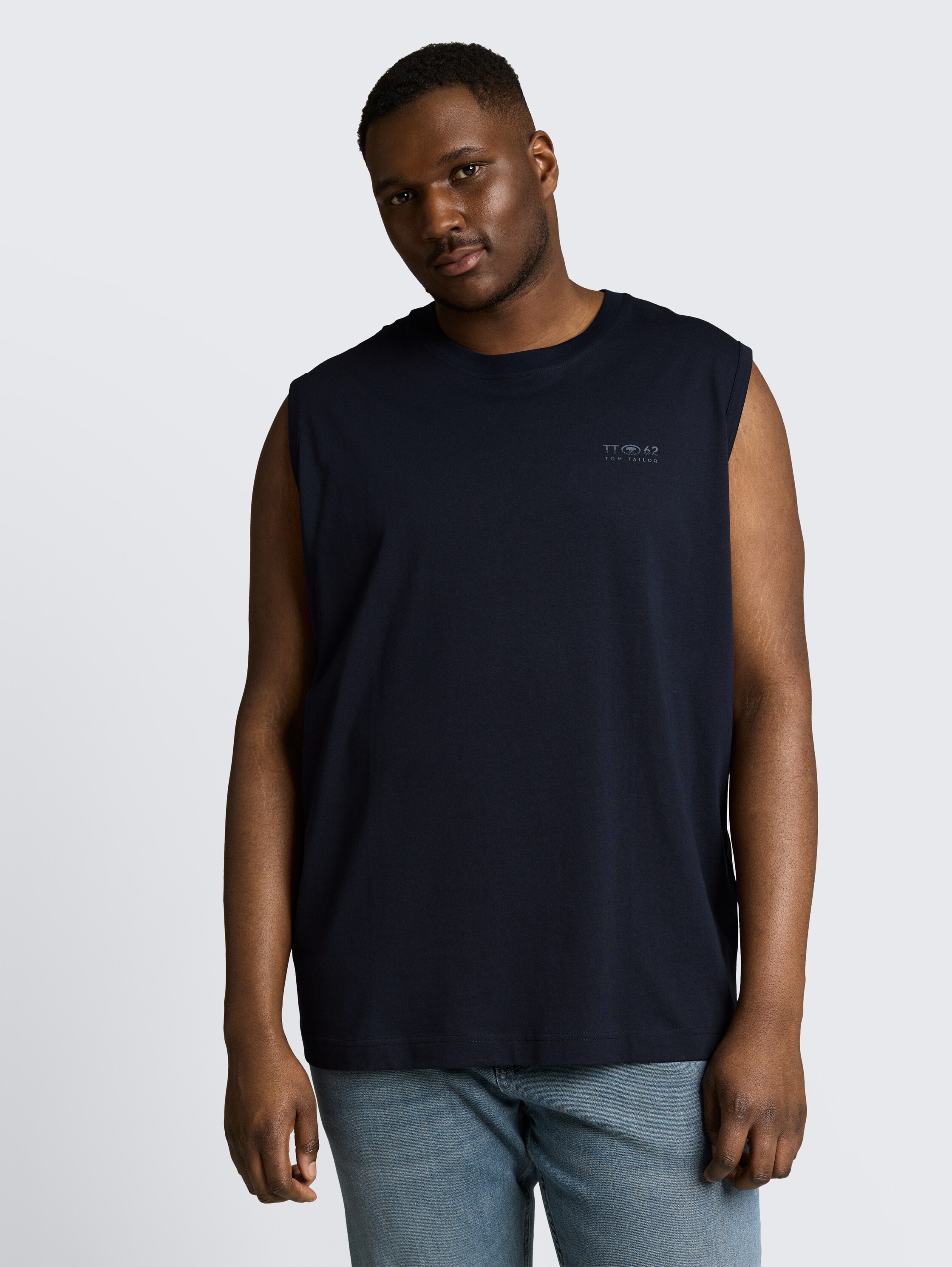 Plus Size - printed tank top - sky_captain_blue_1 - 