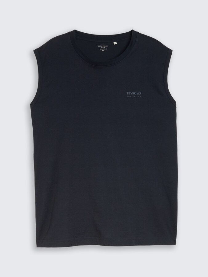 Plus Size - Tanktop mit Print von Men Plus Size, sky captain blue