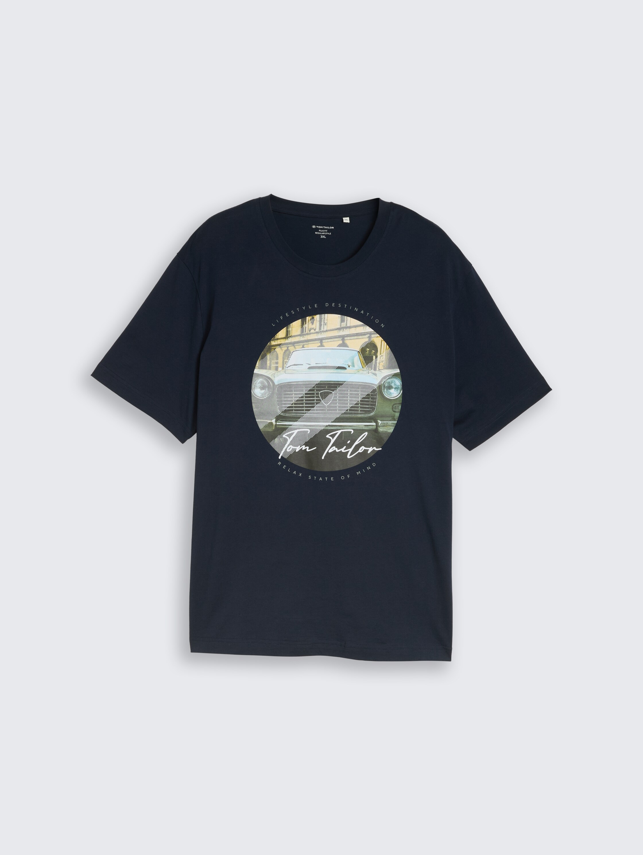 Plus Size - T-Shirt mit Fotoprint - sky_captain_blue_1 - 