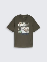 Plus Size - T-Shirt mit Fotoprint - deep leaf green - Vorder-Produkt-Ansicht
