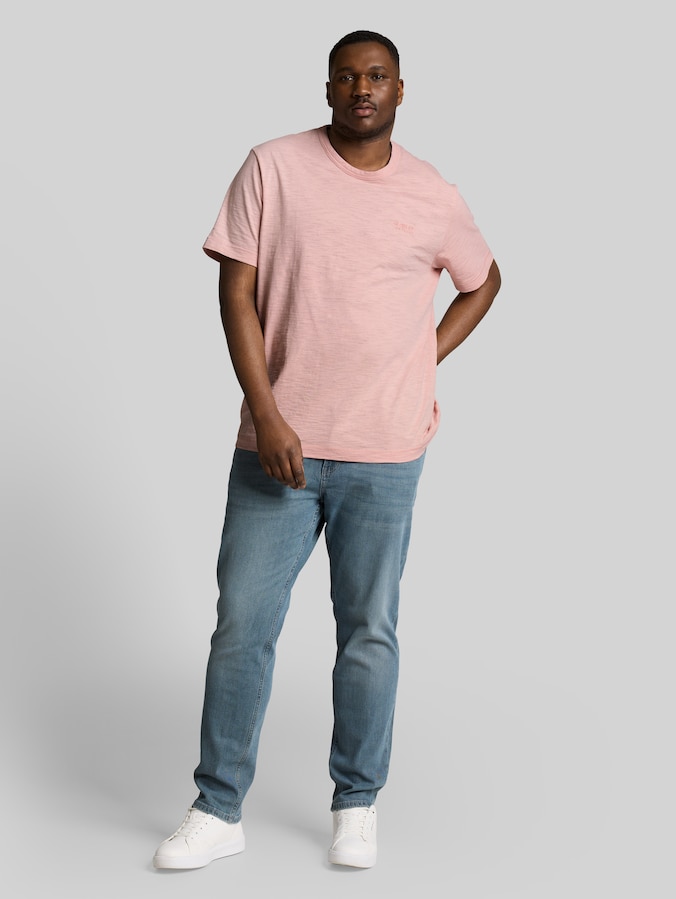 Plus Size - T-Shirt in Melange-Optik by Men Plus Size, Twinkle Pink