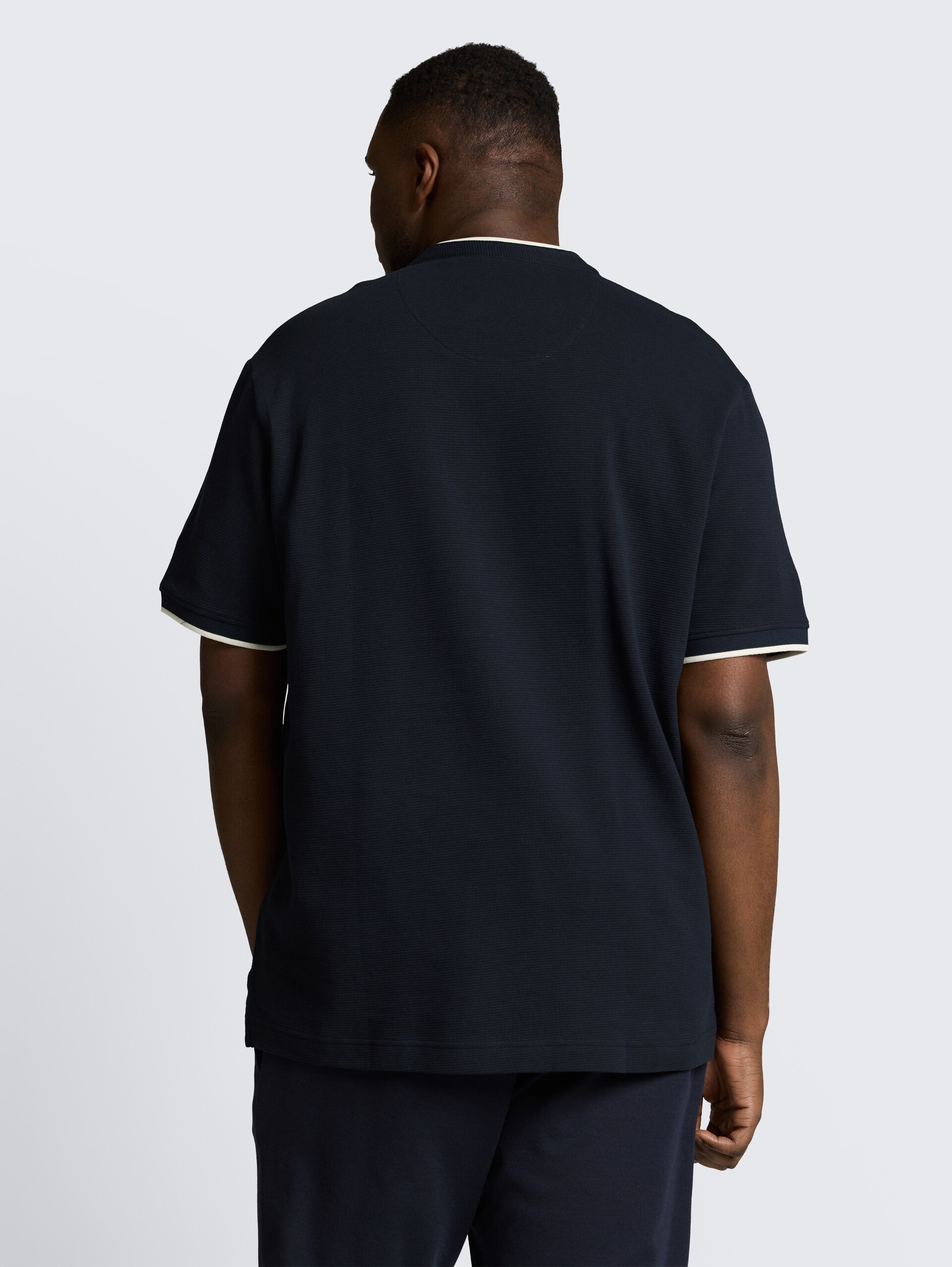 Plus Size - Poloshirt met borstzak - sky captain blue ottoman