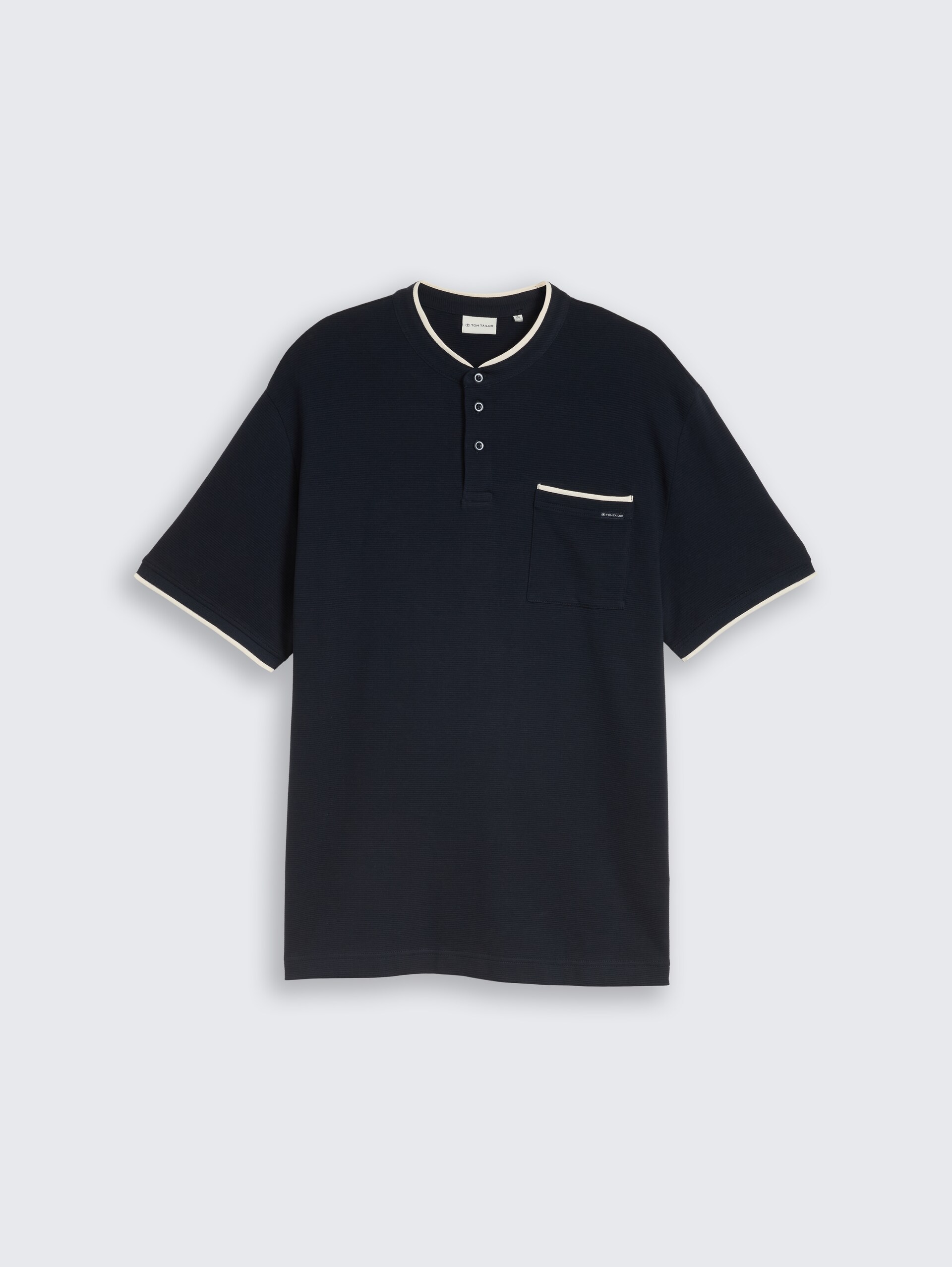 Plus Size - Poloshirt met borstzak - sky captain blue ottoman